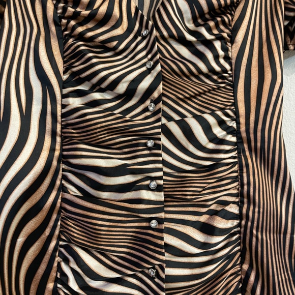 Tiger striped button down, small, Guess Jeans - Picture 3 of 9